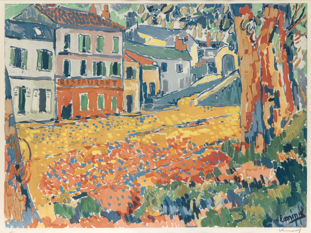 Appraisal: MAURICE DE VLAMINCK after Marly-le-Noi Color collotype and stencil circa