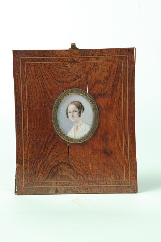 Appraisal: MINIATURE ON IVORY OF A WOMAN American or European nd