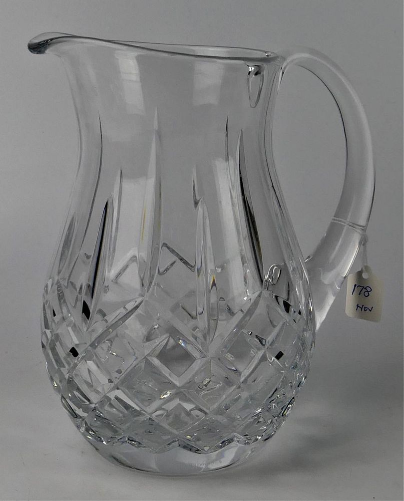 Appraisal: WATERFORD LARGE CUT CRYSTAL HEAVY WATER PITCHER M easures tall