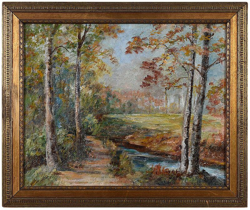 Appraisal: American School early th century Autumn Scene bears signature lower