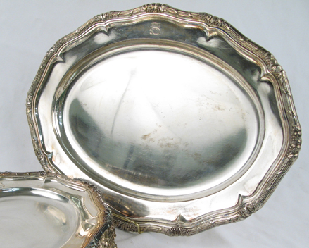 Appraisal: A VICTORIAN CONTINENTAL SILVER SERVING TRAY fine pattern matches preceding