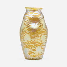 Appraisal: Loetz PH NOMEN VASE GRE Austria c hand-blown glass h