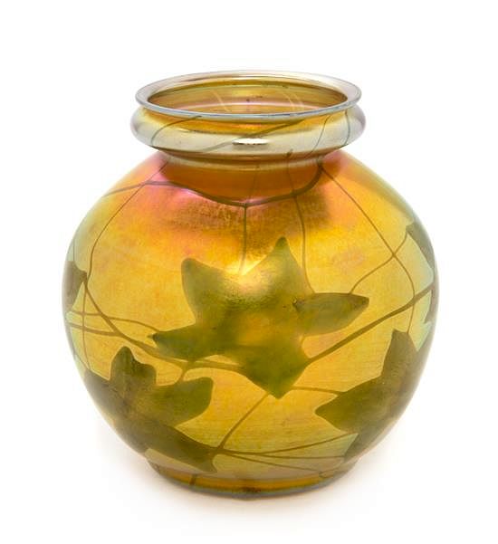 Appraisal: Tiffany Studios American Early th century Vase with Vine and