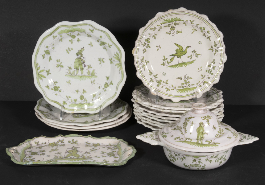 Appraisal: PCS FRENCH FAIENCE DISHES Lot of Pieces of Late th