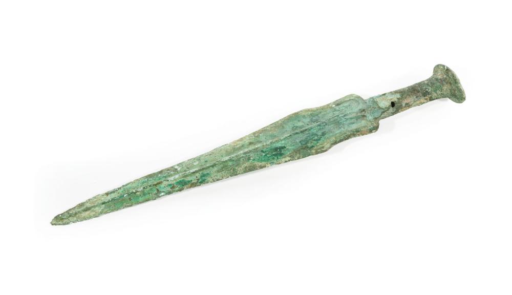 Appraisal: Chinese Bronze Sword probably Warring States Period - BCE tapering