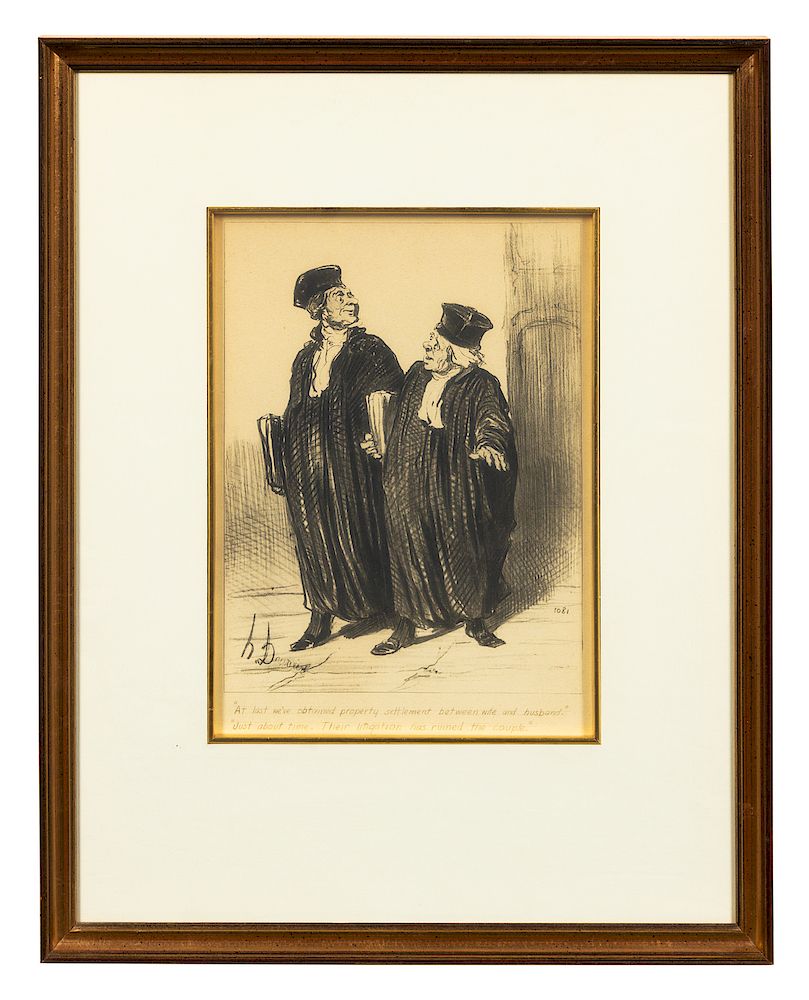 Appraisal: Honor Daumier French - Enfin Nous avons Honor Daumier French