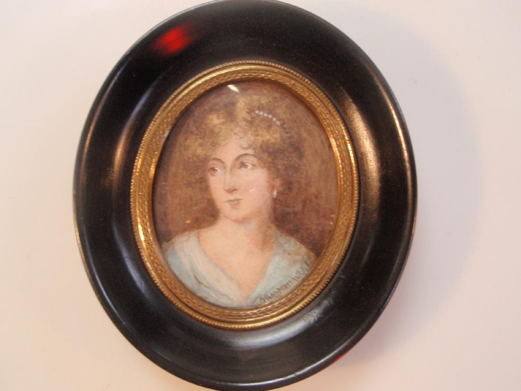 Appraisal: Early thC School Portrait miniature of a lady half length