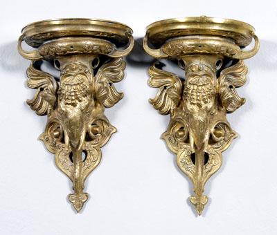 Appraisal: Pair cast brass elephant sconces each formed as elephant with