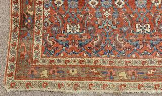 Appraisal: Antique Persian Bidjar carpet Antique Persian Bidjar carpet ' x