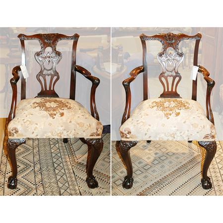 Appraisal: Set of Eight George III Style Mahogany Dining Chairs Estimate