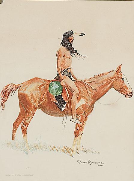 Appraisal: FREDERIC REMINGTON AMERICAN - A Cheyenne Buckchromolithograph on papersigned as