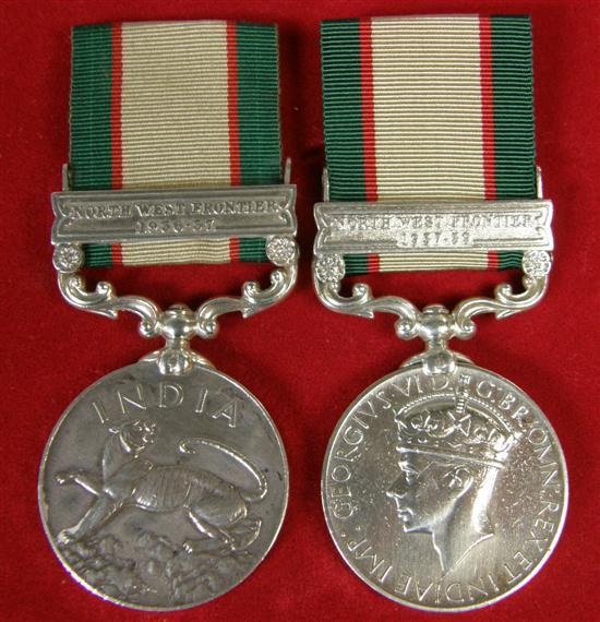 Appraisal: Two George VI Indian General Service medals both with North