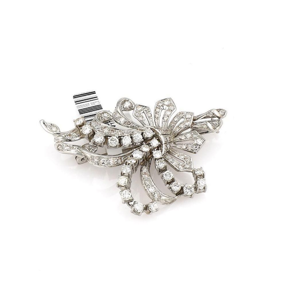 Appraisal: Platinum 's Fancy Diamond Brooch Pin 's brooch made of