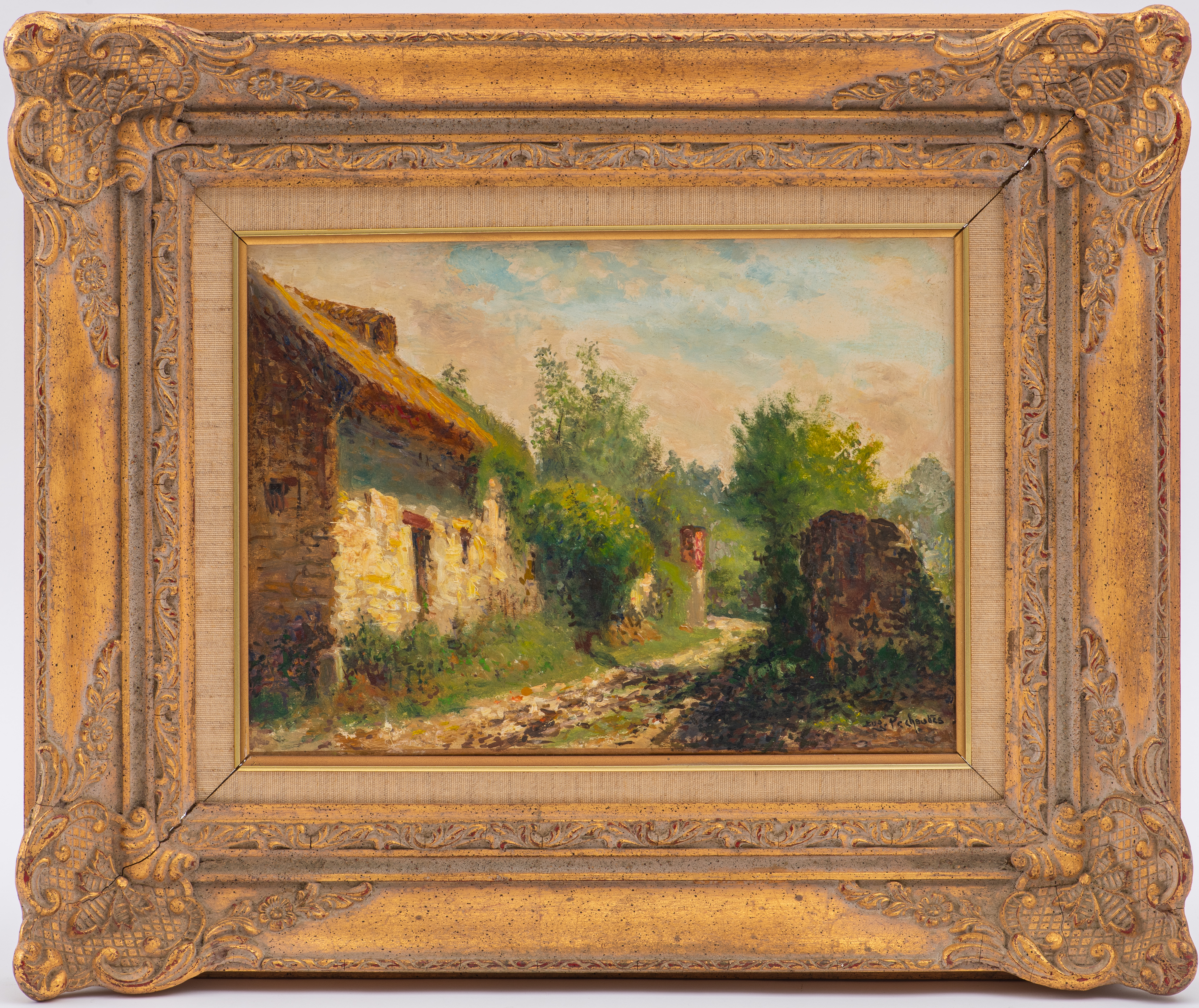 Appraisal: EUGENE PECHAUBES COUNTRY LANDSCAPE OIL ON CANVAS Eugene Pechaubes French