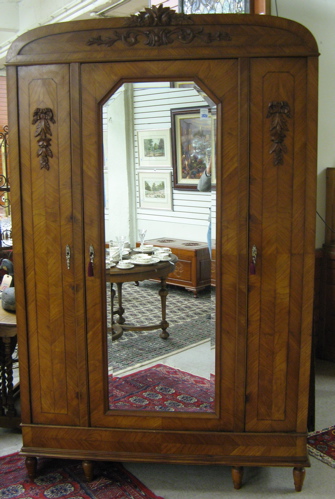 Appraisal: LOUIS XVI STYLE ARMOIRE French c having three doors under