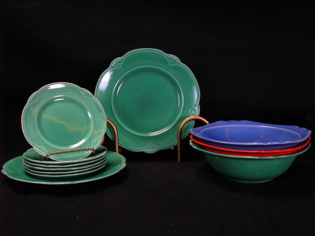 Appraisal: Group of Fiesta items including three Harlequin serving bowls two