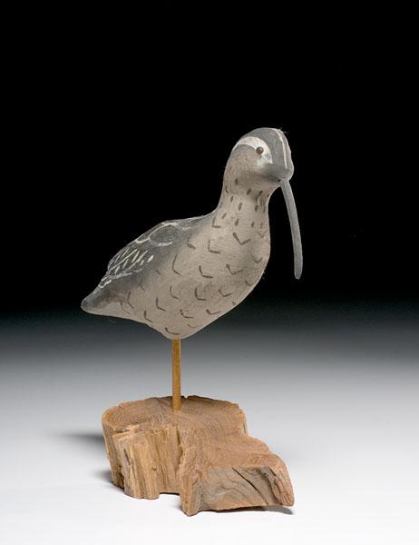 Appraisal: CURLEW SHOREBIRD DECOY American th century with glass eyes wooden