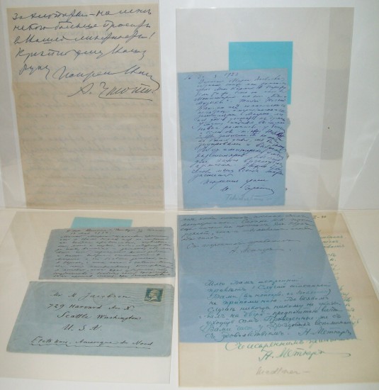 Appraisal: MUSICIANS--RUSSIAN Group of Autograph Letters Signed by Russian composers to