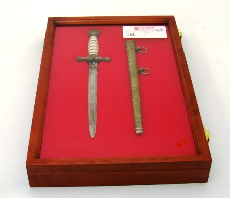 Appraisal: German WWII Naval dress dagger Dagger is equipped with a