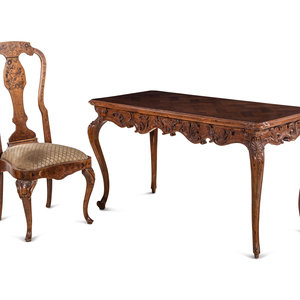 Appraisal: A Louis XV Style Writing Table and an Associated Dutch