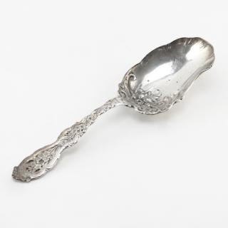 Appraisal: Art Nouveau Sterling Silver Serving Spoon Art Nouveau Sterling Silver