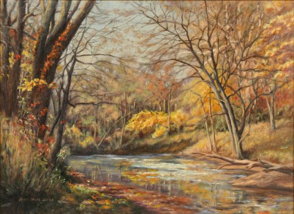 Appraisal: Jean Coval Garro American b October Idyll oil on canvas