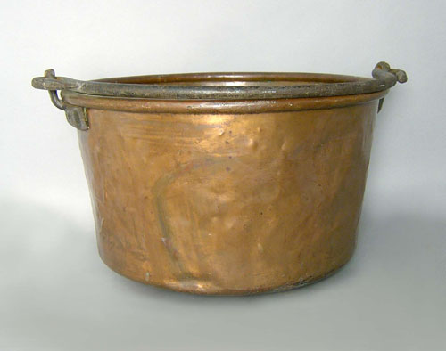 Appraisal: Copper apple butter kettle th c h dia