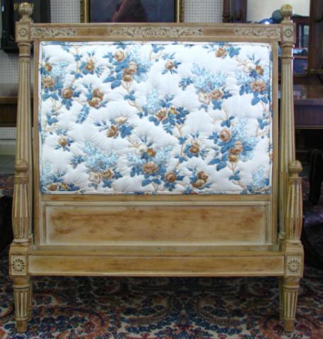 Appraisal: Pair of French Style Twin Beds with upholstered headboard inserts