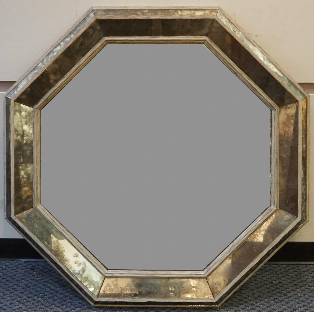 Appraisal: Nierman Weeks Smoky Octagonal Frame Mirror Frame x in x