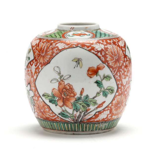 Appraisal: A CHINESE PORCELAIN FAMILLE VERTE GINGER JAR Qing dynasty -