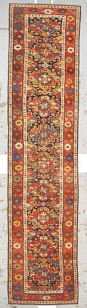 Appraisal: A Kurdish runner Northwest Persia circa size approximately ft in