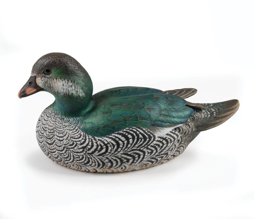 Appraisal: Reagan Danos American Larose LA b Green Pygmy Goose Drake