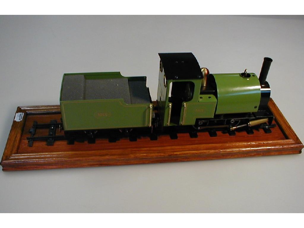 Appraisal: An MSS saddle tank steam railway engine and tender with