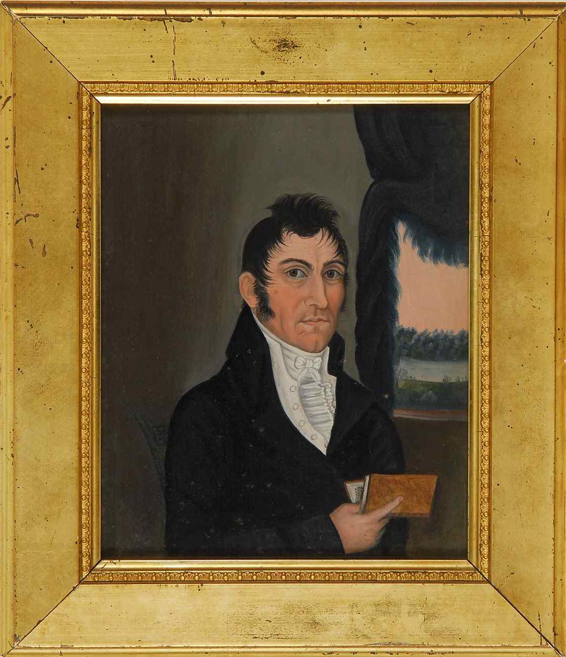 Appraisal: AMERICAN SCHOOL th CenturyPortrait of Erastus Webb of Ohio Unsigned