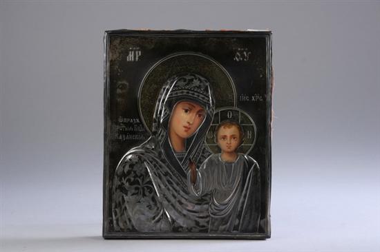 Appraisal: RUSSIAN ICON OF THE KAZAN MOTHER OF GOD Pavel Fedorovich