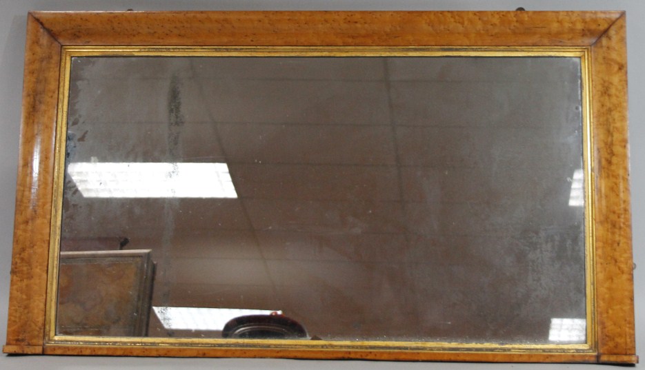 Appraisal: A thC maple framed overmantel mirror of large proportion with