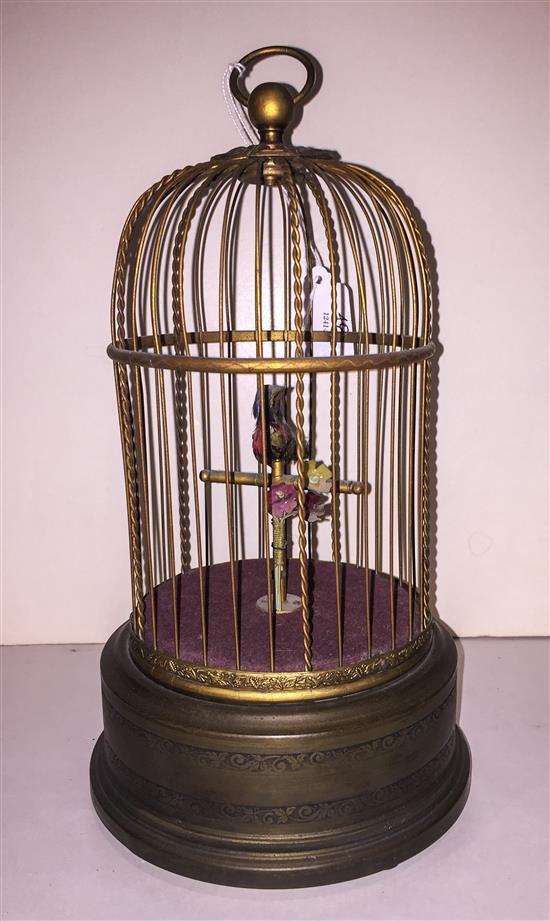 Appraisal: Sale Lot A Swiss Birdcage Automaton first half th century