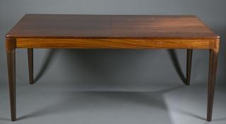 Appraisal: Mid-Century Modern rosewood dining table A Mid-Century Modern rosewood and