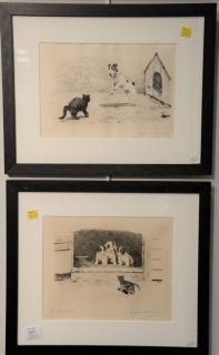 Appraisal: Set of five Marguerite Kirmse - etchings Milky Way plate