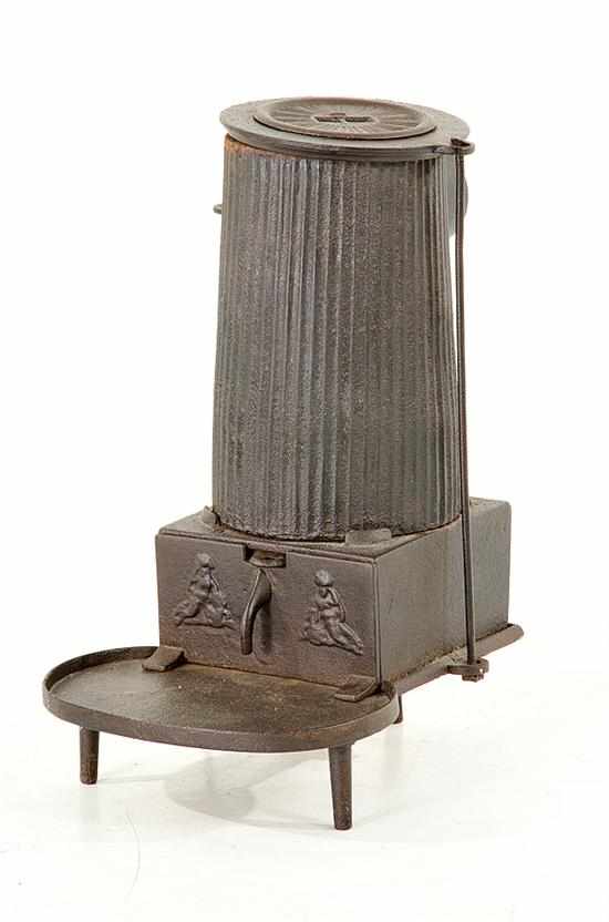 Appraisal: Small cast-iron parlor stove possibly Albany New York second quarter