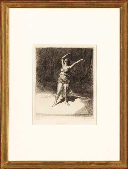 Appraisal: John Sloan American Pennsylvania - Isadora Duncan etching sight x