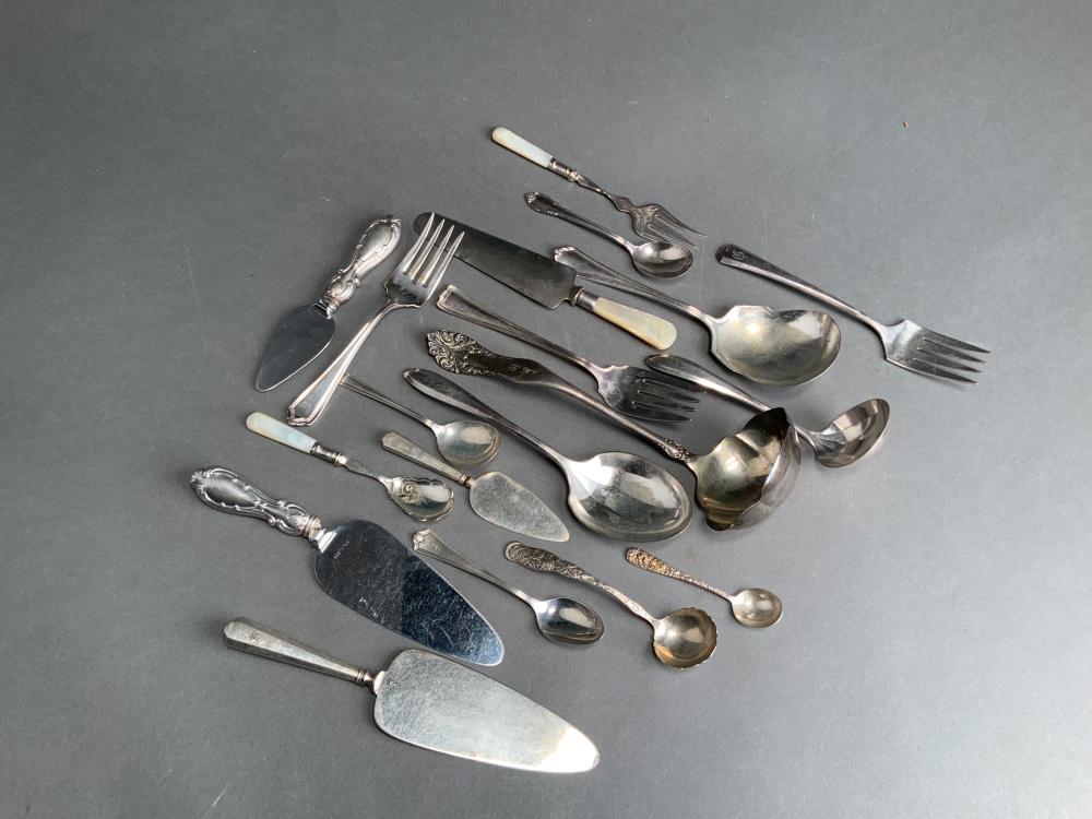 Appraisal: Collection of Sterling Silver Table Articles Sterling Handled Serving Articles