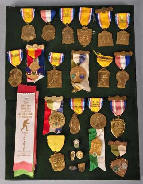 Appraisal: Lot of Vintage Boxing Medals Description s to s Mostly