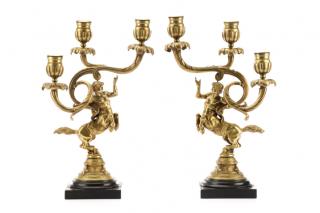 Appraisal: Pair Neoclassical Bronze Continental mid to late th century A