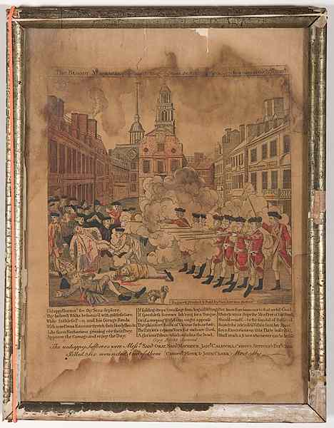 Appraisal: Revolutionary War Paul Revere Boston Massacre Print An reproduction after