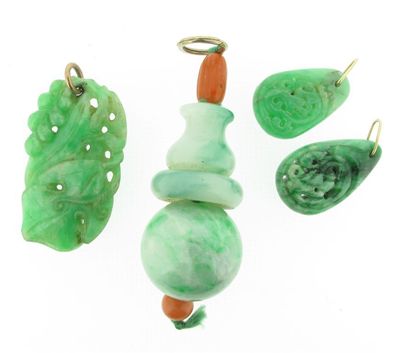 Appraisal: Four jade pendants