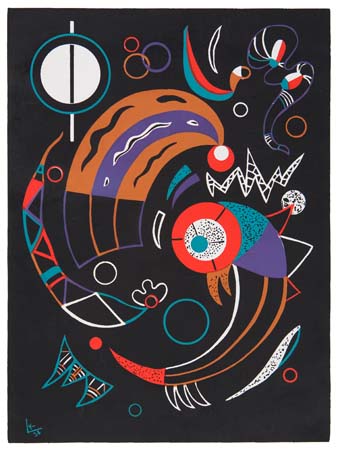 Appraisal: WASSILY KANDINSKY after Abstract Composition Color screenprint circa x mm