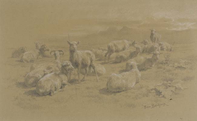 Appraisal: ROSA BONHEUR Bordeaux - Fontainebleau A Herd of Resting Sheep