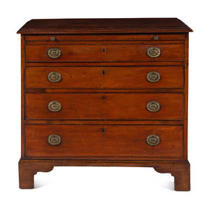 Appraisal: A George III Style Mahogany Bachelor's Chest of Drawers th