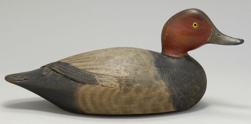 Appraisal: EARLY REDHEAD DRAKE DECOY By A E Crowell of East